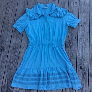 Double D Ranch Blue Ruffle Dress